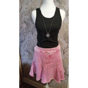 Pilcro (Anthropolgie) Pink Flare Jean Skirt 6 NWOT